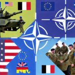 Generate an image showing europe's military depend
